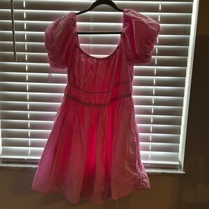 Pink Hollister summer/spring dress romper. Large only worn 2 times.
